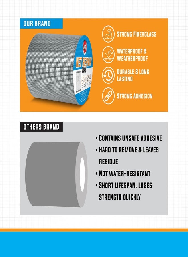 AIPL Mosquito Net Repair Tape | Strong Adhesive & Waterproof Screen Repair Kit | Window & Door Mesh Patch for Tears & Holes | 200cm x 5cm Roll (Pack of 1) - Image 4